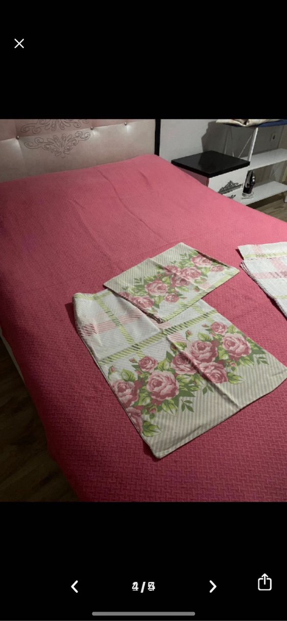 Pembe Baskılı Nevresim ve Çarşaf Takımı - Görsel 3