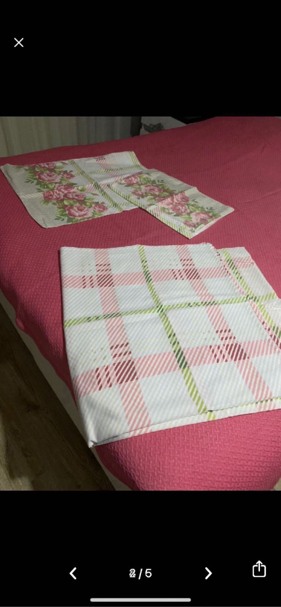 Pembe Baskılı Nevresim ve Çarşaf Takımı - Görsel 2