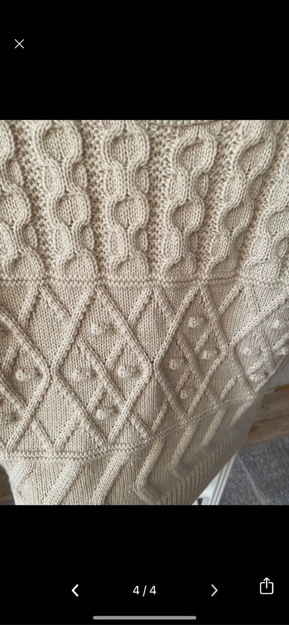 Bej Örgü Bohem Kadın Süveter - Görsel 4