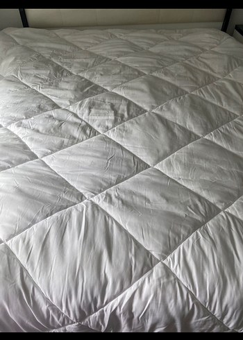 Gri Beyaz Yatak Koruyucu - Görsel 3