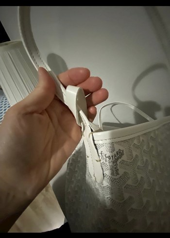 Dantel Detaylı Beyaz Kadın El Çantası - Görsel 7