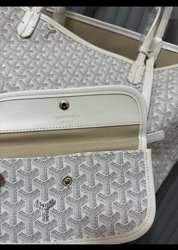 Dantel Detaylı Beyaz Kadın El Çantası - Görsel 2