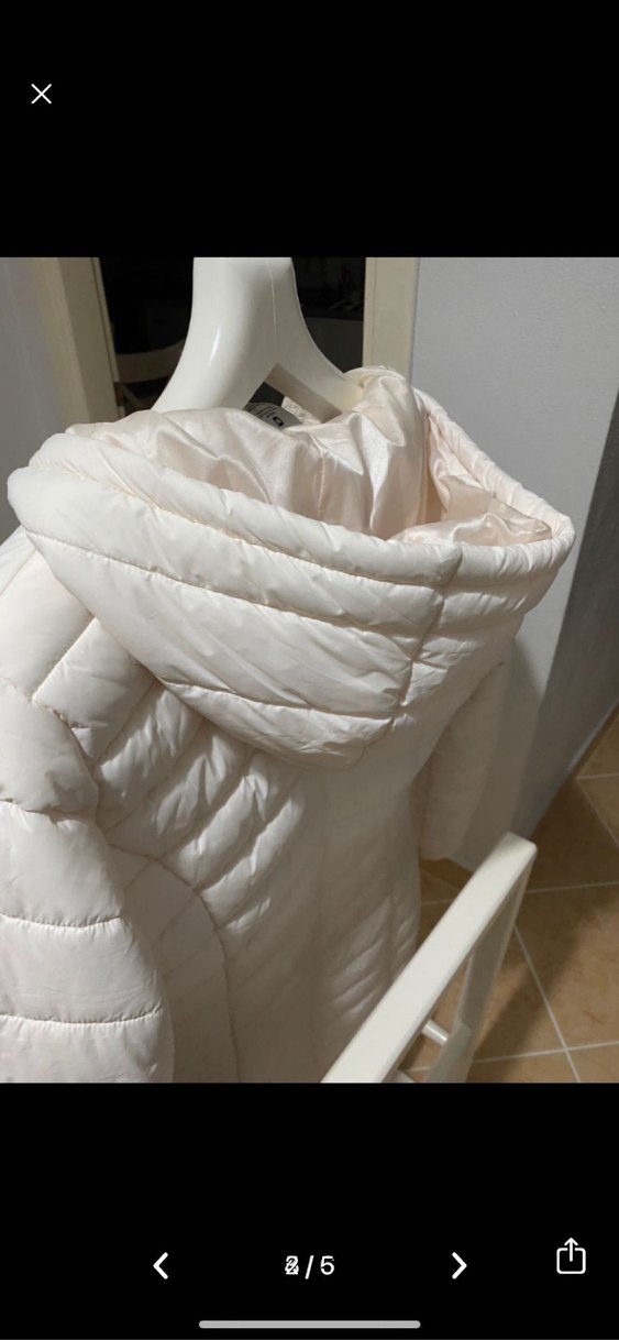 Beyaz Kısa Kadın Kışlık Mont - Görsel 2