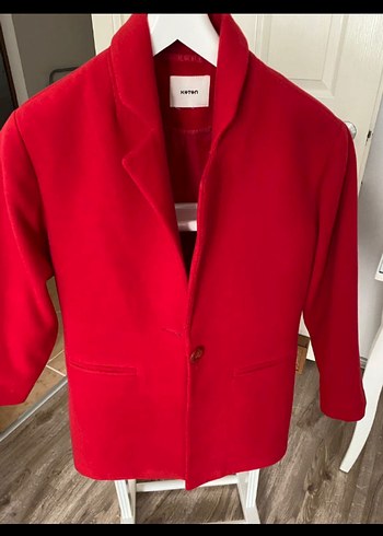 Kırmızı Klasik Kesim Kaban - Görsel 3