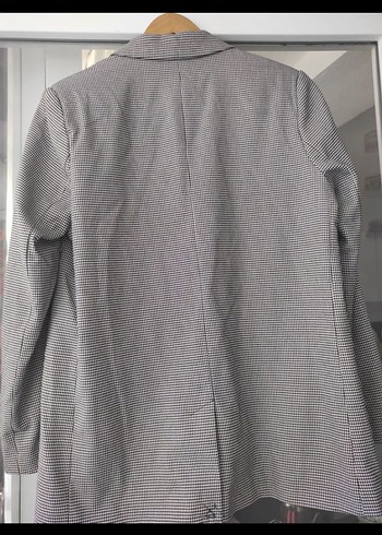 Gri Düğmeli Kadın Blazer Ceket - Görsel 4