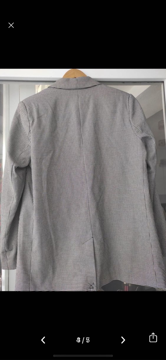 Gri Düğmeli Kadın Blazer Ceket - Görsel 4