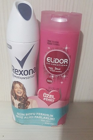 rexona deodorant ve elidor şampuan 