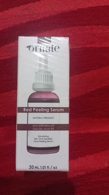 Ornate red peeling serum 