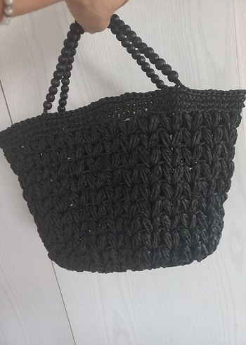 Siyah Örgü Kadın Çanta - Görsel 5