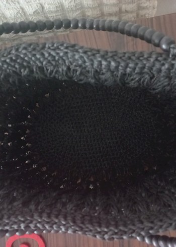 Siyah Örgü Kadın Çanta - Görsel 7