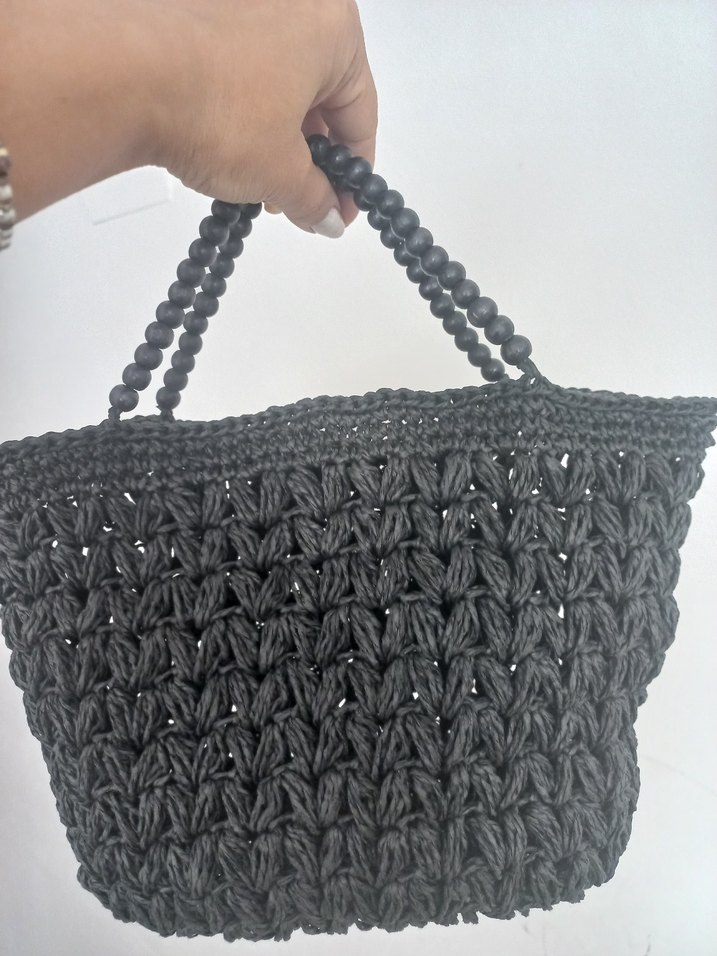 Siyah Örgü Kadın Çanta - Görsel 2