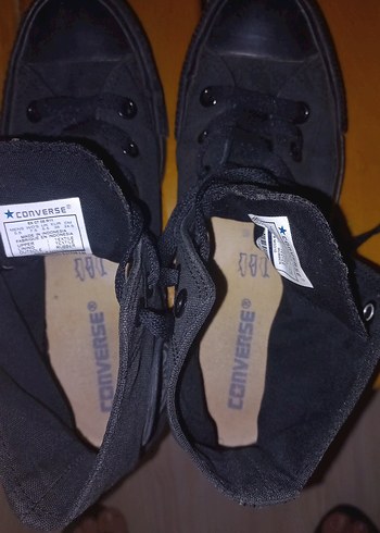 Siyah Kadın converse bilekli Spor Ayakkabı - Görsel 8