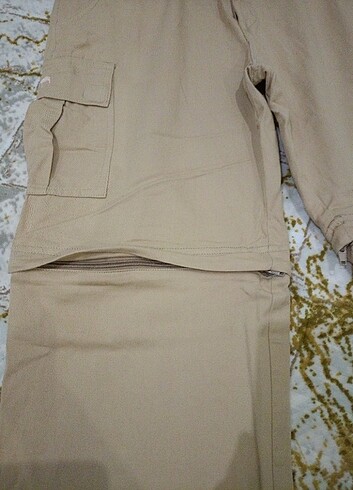 l Beden camel Renk Şort pantolon keten