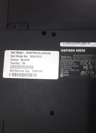 diğer Beden siyah Renk Dell siyah laptop