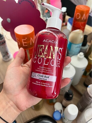 Beden Jean Color Krem Boya - Chili Red