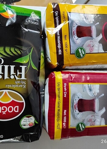 3 adet çay