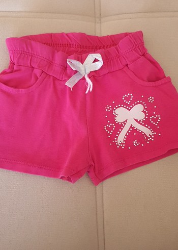 Kız Çocuk Pembe Fiyonklu Şort - Görsel 2