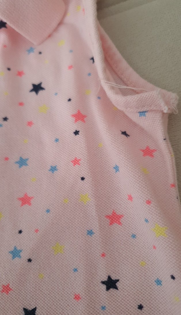 Desenli Kız Çocuk Kolsuz Polo elbise - Görsel 4