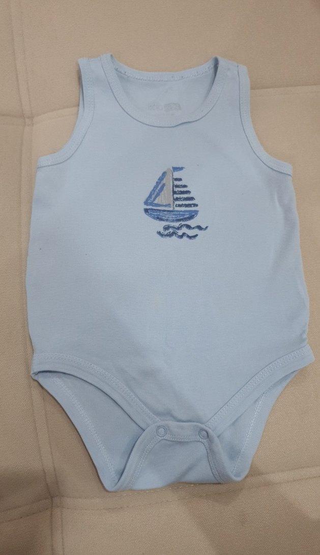 Mavi Erkek Bebek Kolsuz Çıtçıtlı Body - Görsel 4