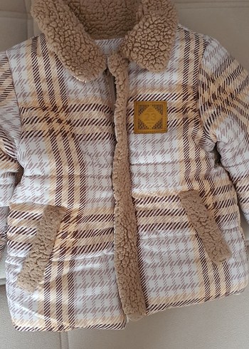 Kahverengi Ekose Kürklü Erkek Çocuk Mont - Görsel 3