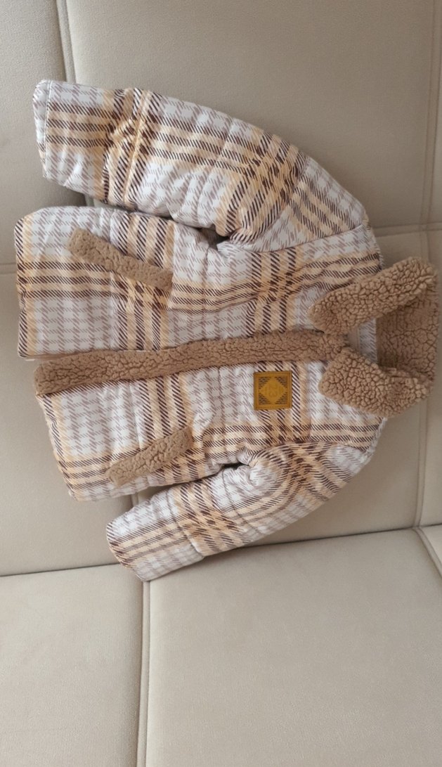 Kahverengi Ekose Kürklü Erkek Çocuk Mont - Görsel 2