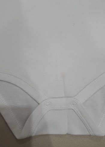 Kolsuz Beyaz Bebek erkek Body - Görsel 2