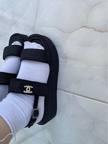 41 Beden siyah Renk Chanel sandalet