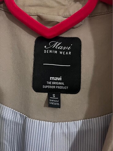s Beden Mavi trençkot