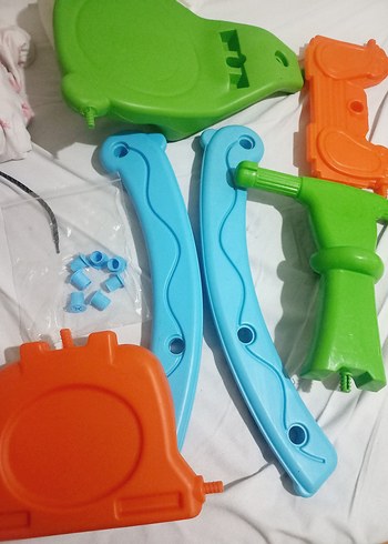 Renkli cocuk sallanan oyuncak ve tabure - Görsel 3