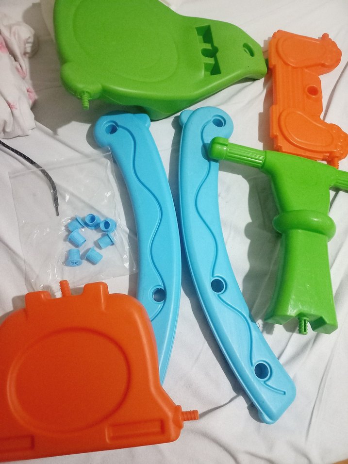 Renkli cocuk sallanan oyuncak ve tabure - Görsel 3