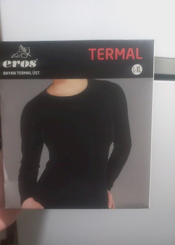 Eros Siyah Termal Uzun Kollu İçlik
