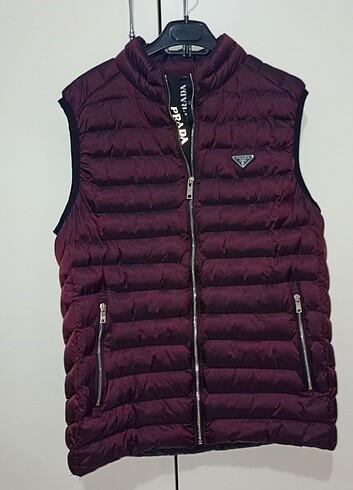 l Beden bordo Renk Erkek prada yelek