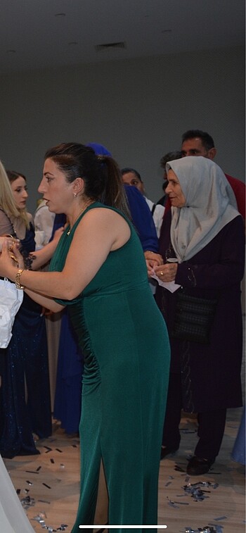 44 Beden yeşil Renk Elbise