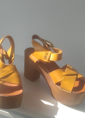 39 Beden sarı Renk Topshop 70'ler
