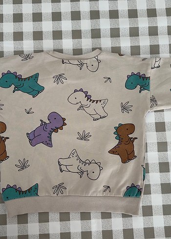 Çocuk Sweatshirt Dinozor Desenli - Görsel 3