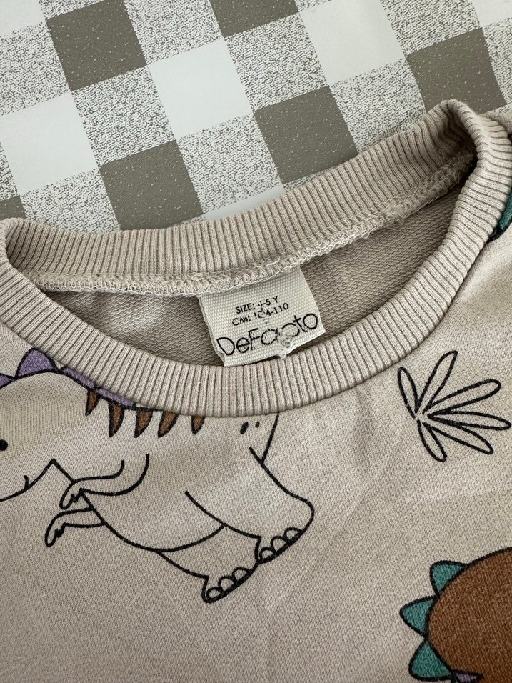 Çocuk Sweatshirt Dinozor Desenli - Görsel 5