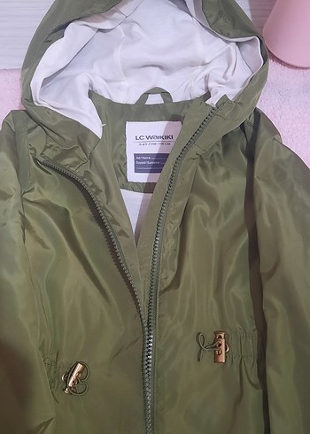 Kız Çocuk Yeşil Fermuarlı Ceket yagmurluk - Görsel 2