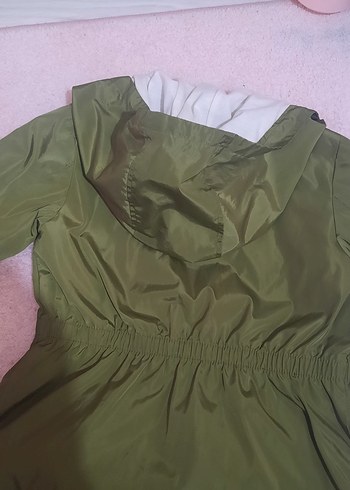 Kız Çocuk Yeşil Fermuarlı Ceket yagmurluk - Görsel 3