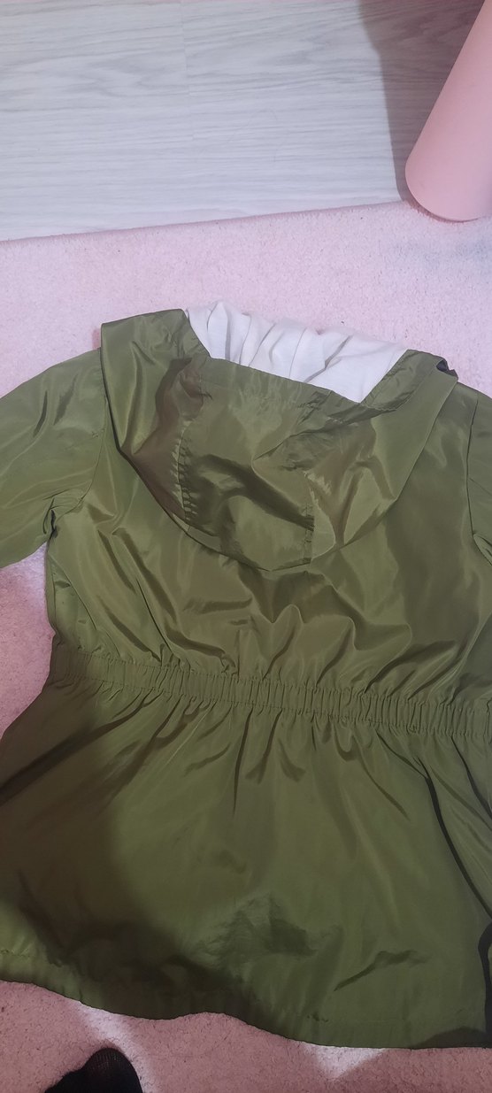 Kız Çocuk Yeşil Fermuarlı Ceket yagmurluk - Görsel 3