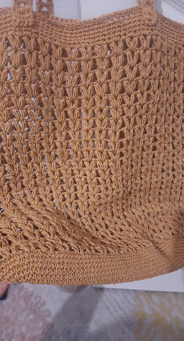 Bej Örgü Bohem Kadın Çanta - Görsel 4