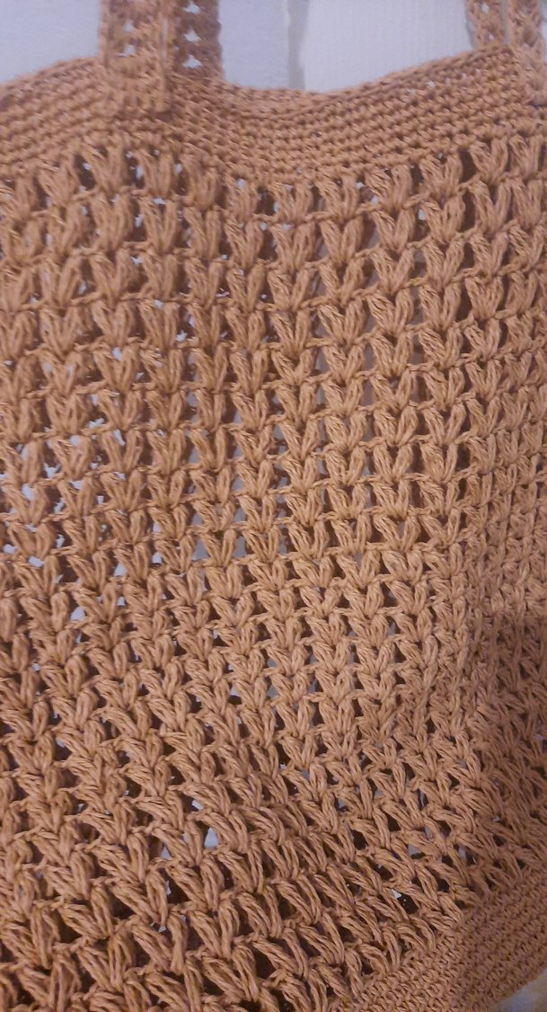 Bej Örgü Bohem Kadın Çanta - Görsel 3