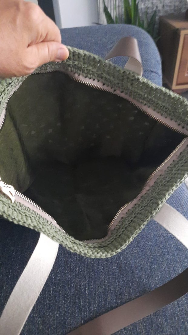 Örgü El Yapımı Yeşil Bohem Kadın Çanta - Görsel 4