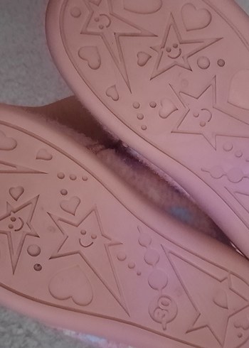 Kız Çocuk Pembe Nakışlı Sıcak Terlik - Görsel 4