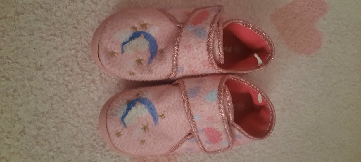 Kız Çocuk Pembe Nakışlı Sıcak Terlik - Görsel 3