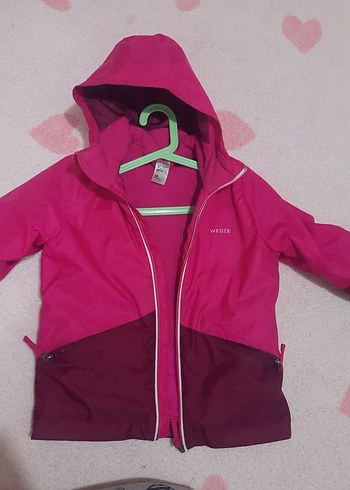 Decathlon Kız Çocuk Pembe Su Geçirmez Mont