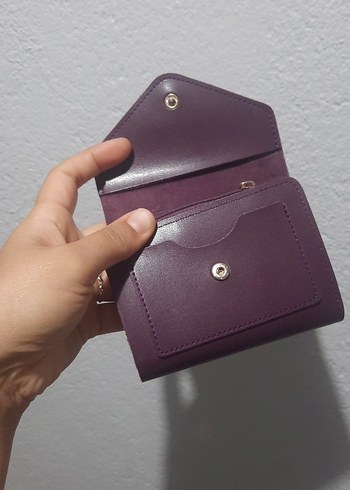 Klasik Mor Deri Kadın Cüzdanı - Görsel 6