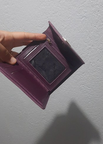 Diğer Klasik Mor Deri Kadın Cüzdanı