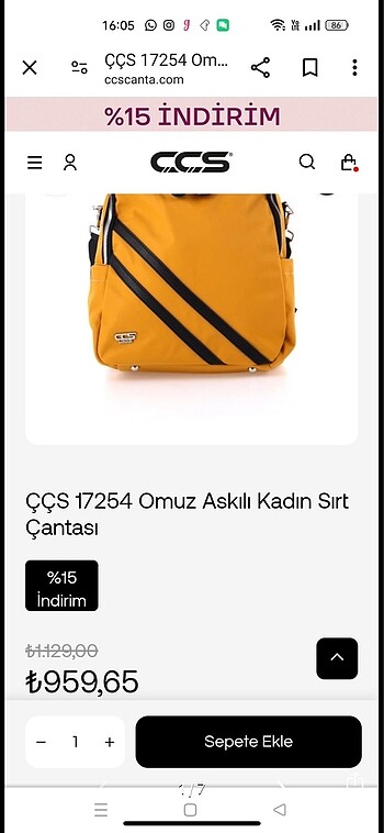 ÇÇS sırt Çantası
