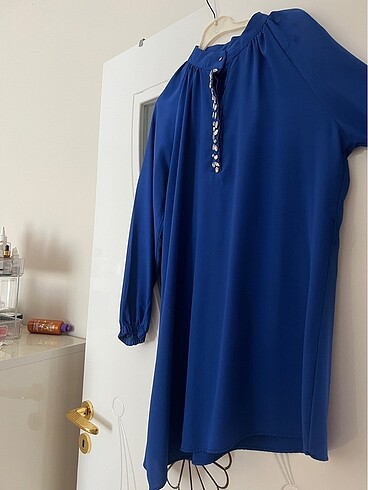 Mango Krep kumaş asimetrik tunik