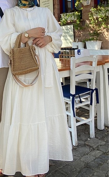 Manu Atelier Beyaz elbise